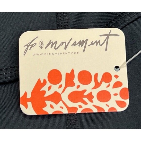 Free People Movement Back It Up Romper Jumpsuit Bodysuit Leotard Black Sz XS NWT - Picture 9 of 9